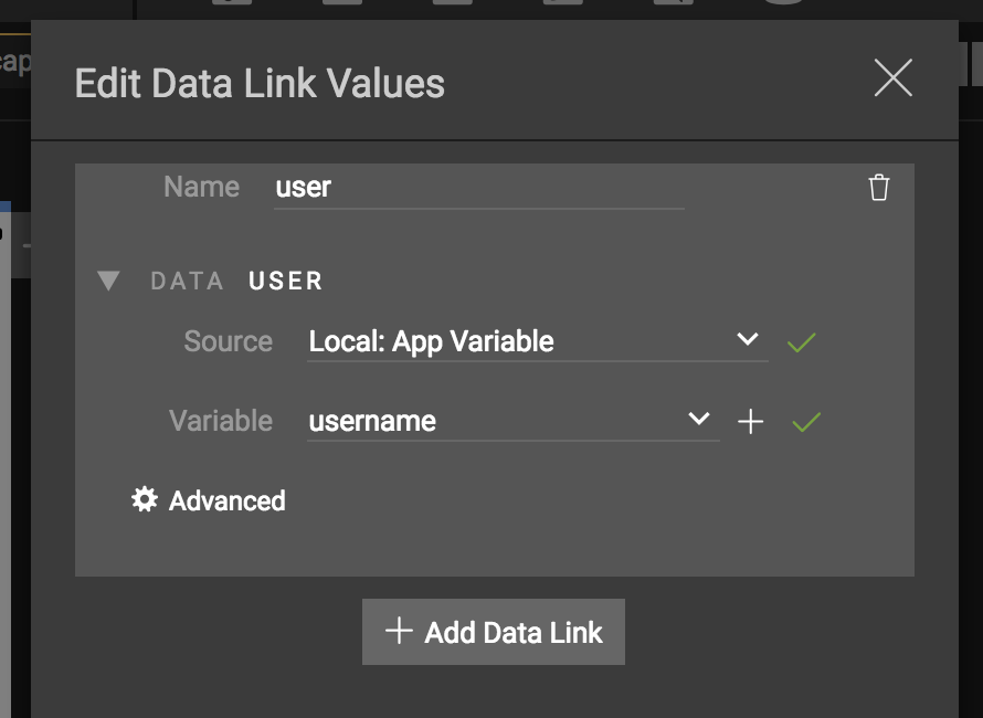 Edit Data Link Values